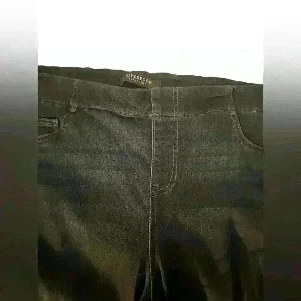 18 W Ankle/crop Liverpool Pull-on Jeggings in Black - Picture 5 of 12